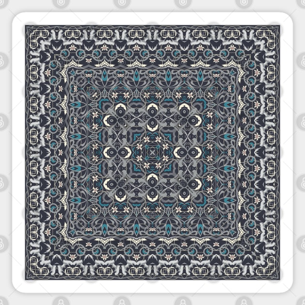 Bright square arabic ornate pattern Sticker by IrinaGuArt